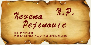 Nevena Pejinović vizit kartica